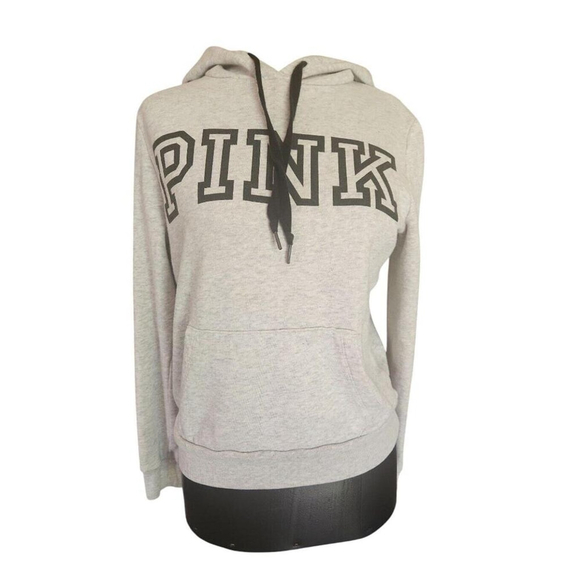 Victoria's Secret Tops - PINK Victoria's Secret Gray Hoodie Size Small